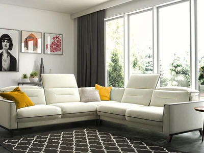 Melbourne bílá 280 cm se žlutými polštářy